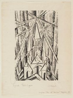 lyonel feininger, cathedral of socialism
