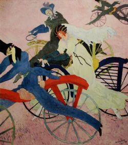 lyonel feininger, velocipedists
