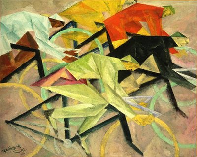 lyonel feininger, bicycle race