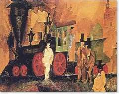 lyonel feininger, old locomotive