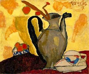 lyonel feininger, still life with can