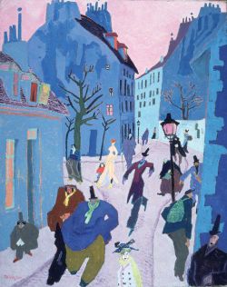 lyonel feininger, in a village near paris