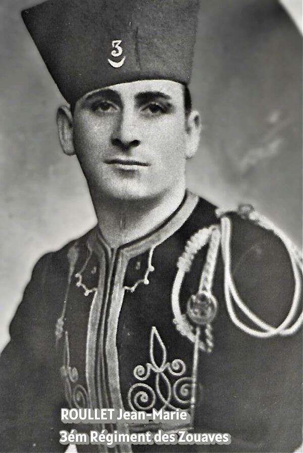 Jean Marie Roullet in dress uniform, French Army WWII