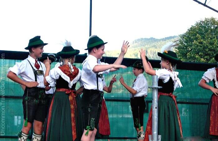 Children folk-dancing in Bavarian Tracht, Berchtesgaden