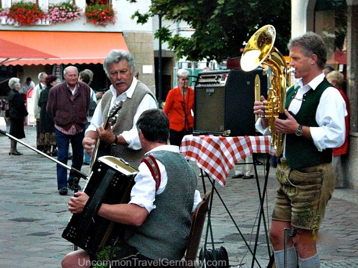 Brass band plays in Berchtesgaden Germany Brass band plays in Berchtesgaden Germany