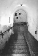 Stairs leading to Hitler's bunker under the Berghof, Obersalzberg