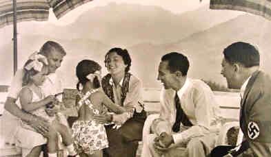 Hitler with Goebbels and family on Berghof terrace Hitler with Goebbels and family on Berghof terrace