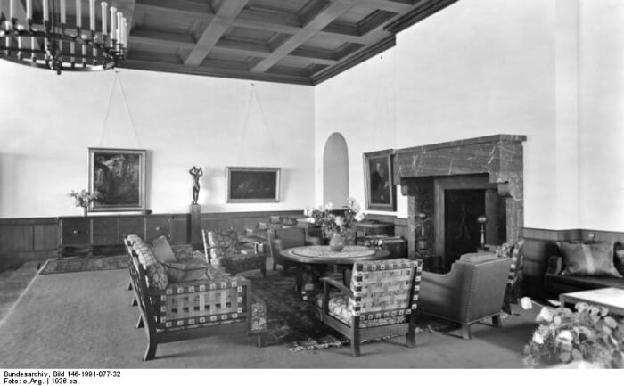 Hitler's great room at the Berghof, Obersalzberg, 1936 Hitler's great room at the Berghof, Obersalzberg, 1936