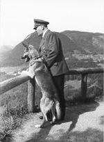 Hitler with Blondi on the Obersalzberg Hitler with Blondi on the Obersalzberg