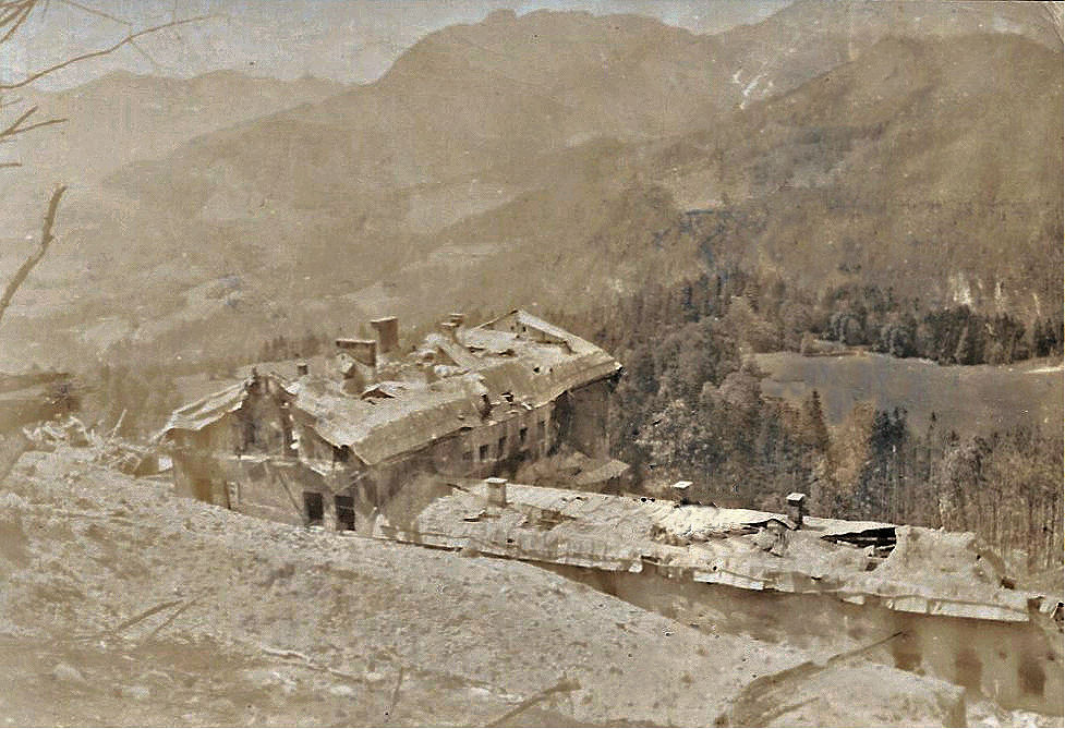Berghof ruins after bombing 1945 Berghof ruins after bombing 1945