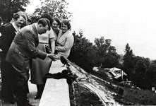 Hitler feeding a bird, Haus Wachenfeld Hitler feeding a bird, Haus Wachenfeld