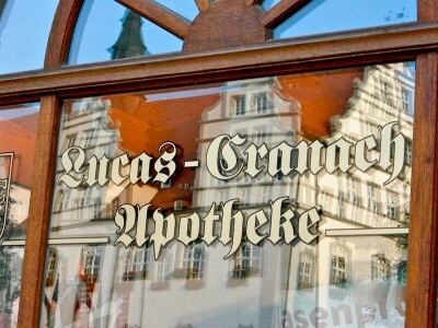 Sign for Cranach's Apotheke, Wittenberg, Germany Sign for Cranach's Apotheke, Wittenberg, Germany