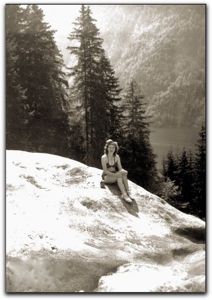 Eva Braun sunbathing at Lake Konigssee, Germany