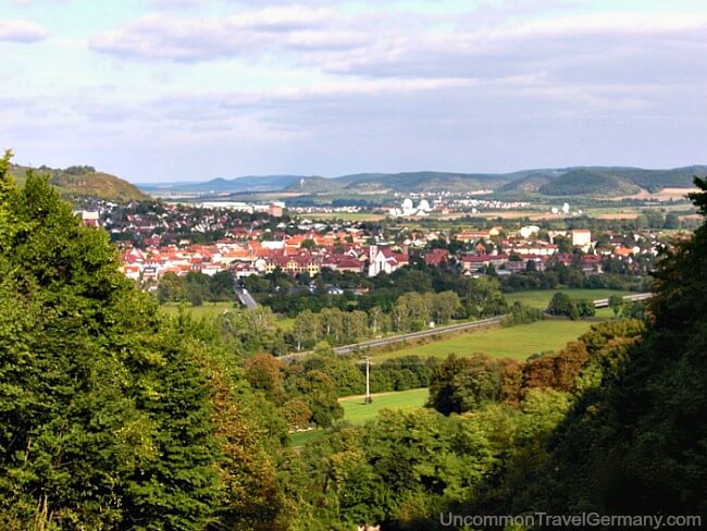 View of Hammelburg Germany from distance