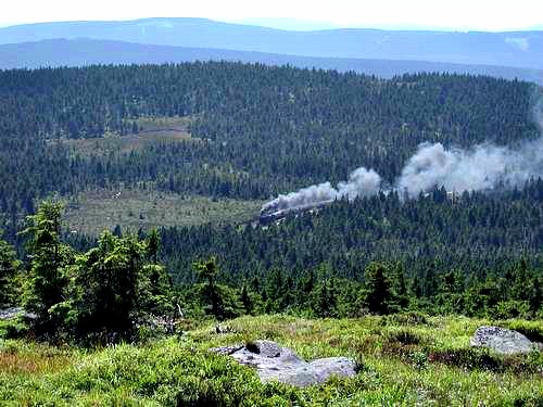 Steam Train Climbing the Brocken, Harz Mountains, Germany