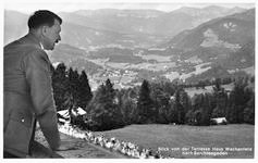 Hitler and view from Berghof