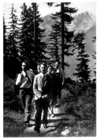Hitler walking on the Obersalzberg