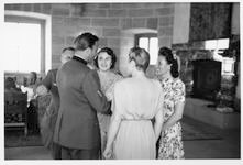 Wedding party at the Eagle's Nest, Gretl with Hermann Fegelein