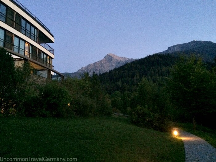 Kempinski hotel as the sun is setting