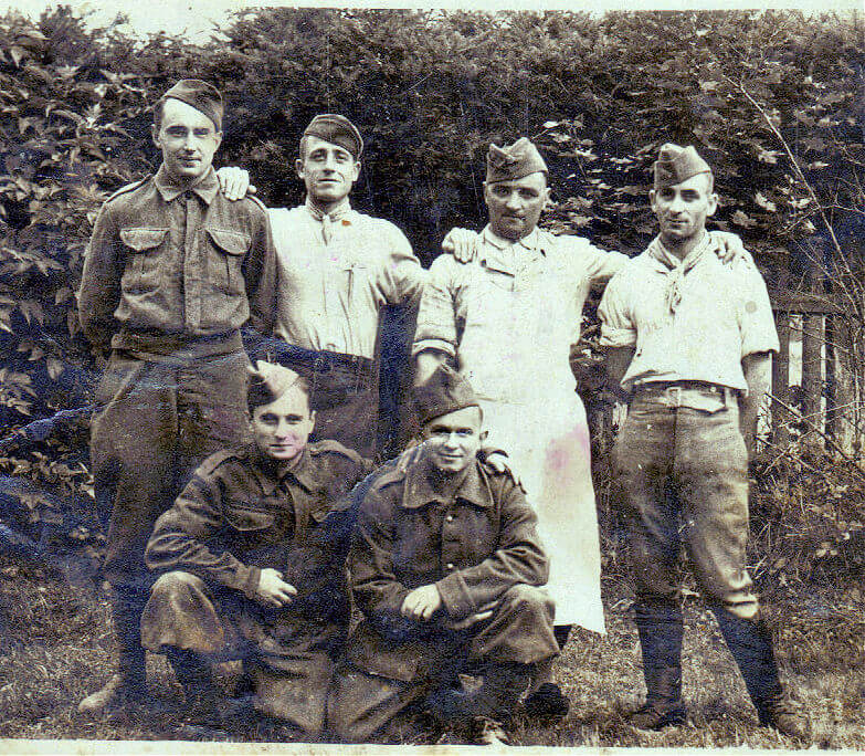 Jean Marie Roullet and fellow POWs in 1942 Stalag XIII A
