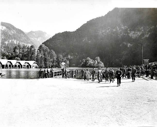 Lake Konigssee and American soldiers 1945