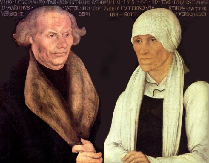 Portrait of Martin Luther's parents, painting Portrait of Martin Luther's parents, painting
