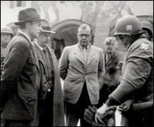 Mayor of Berchtesgaden surrendering the town of Berchtesgaden to Americans in 1945