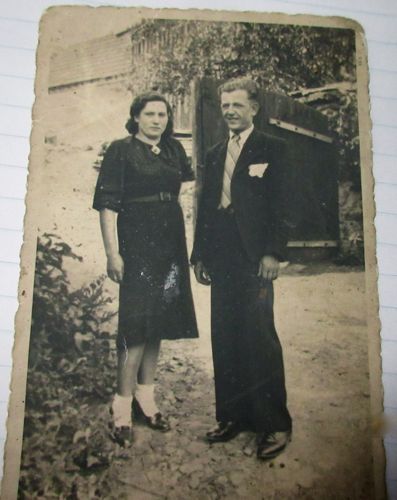 Wladzimier Soloducha, Polish POW in Stalag 13b, and His Future Wife, Gipp Farm, Fall 1945 Wladzimier Soloducha, Polish POW in Stalag 13b, and His Future Wife, Gipp Farm, Fall 1945