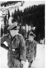 Two SS officers on a snowy walk on the Obersalzberg Two SS officers on a snowy walk on the Obersalzberg