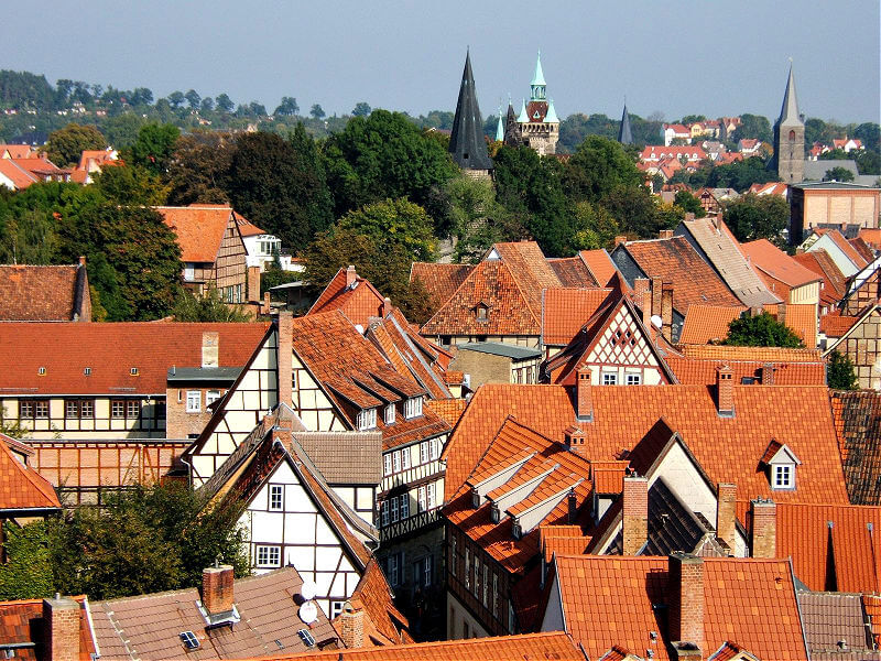 Quedlinburg rooftops, Harz Mountains