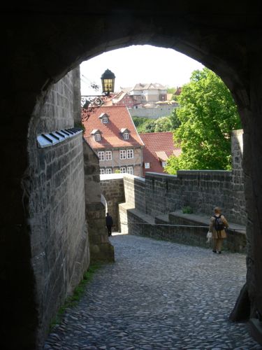 Quedlinburg Castle Gateway, town view Quedlinburg Castle Gateway, town view