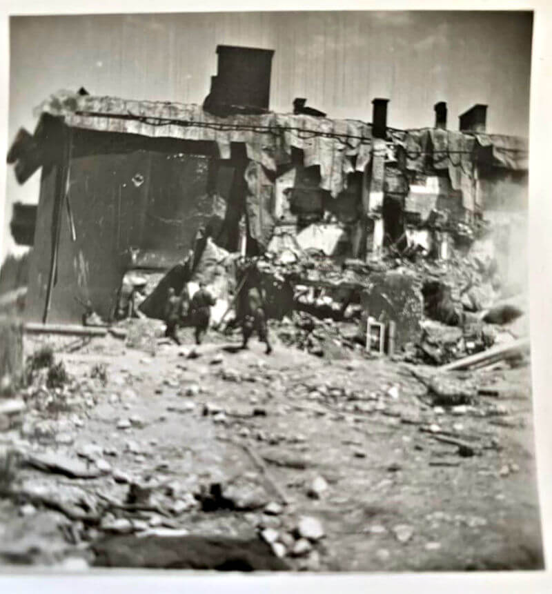Side of the Berghof ruins on the Obersalzberg, 1945 Side of the Berghof ruins on the Obersalzberg, 1945
